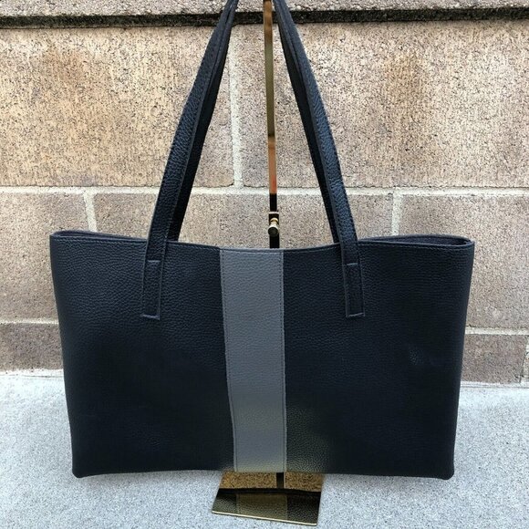 Unbranded Handbags - Womens Faux Vegan Leather Envelope Purse Shoulder Hand Bag Medium Tote Black
